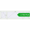 Pricing Tilt-and-Turn 2800x800 mm REHAU OPTIMUM EURO-DESIGN 70 RAL 9016 Traffic white two-sided. Price: 2 750.27 PLN