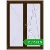 Pricing Tilt-and-Turn 1200x1600 mm REHAU OPTIMUM EURO-DESIGN 70 DARK_OAK two-sided. Price: 2 914.65 PLN