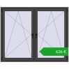 Pricing Tilt-and-Turn 1755x1415 mm REHAU ENERGY-SAVING SYNEGO MD BASALT_GREY two-sided. Price: 625,66 €