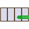 Ustalenie cen Okna skrzydłowe 4700x2300 mm REHAU ENERGY-SAVING SYNEGO MD DARK_OAK dwustronny. Cena: 2442,30 €