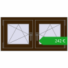 Ustalenie cen Okna skrzydłowe 990x500 mm REHAU OPTIMUM EURO-DESIGN 70 DARK_OAK dwustronny. Cena: 241,58 €