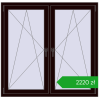 Ustalenie cen Okna skrzydłowe 1350x1310 mm REHAU ENERGY-SAVING SYNEGO MD CHOCOLATE_BROWN dwustronny. Cena: 2219,66 zł
