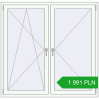 Pricing Tilt-and-Turn 1465x1435 mm REHAU OPTIMUM EURO-DESIGN 70 RAL 9016 Traffic white two-sided. Price: 1 990.5 PLN