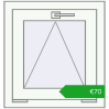 Ustalenie cen Okna skrzydłowe 520x550 mm EPSILON OPTIMA RAL 9016 Traffic white dwustronny. Cena: 70,48 €