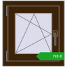 Ustalenie cen Okna skrzydłowe 500x530 mm CLASICTHERM 70 DARK_OAK dwustronny. Cena: 198,00 €