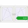 Pricing Tilt-and-Turn 1605x965 mm REHAU ENERGY-SAVING SYNEGO MD RAL 9016 Traffic white two-sided. Price: 354,57 €