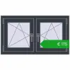 Pricing Tilt-and-Turn 990x560 mm EPSILON OPTIMA ANTHRACITE_GREY_STRUKTURAL two-sided. Price: 175,25 €