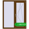 Pricing Tilt-and-Turn 1000x1200 mm REHAU OPTIMUM EURO-DESIGN 70 WALNUT two-sided. Price: 1 596.46 PLN