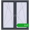 Ustalenie cen Okna skrzydłowe 1380x1475 mm REHAU ENERGY-SAVING SYNEGO MD ANTHRACITE_GREY_STRUKTURAL dwustronny. Cena: 620,78 €