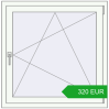 Pricing Tilt-and-Turn 970x980 mm REHAU RENOVATION EURO 70 RAL 9016 Traffic white two-sided. Price: 319.78 EUR