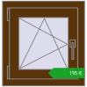 Ustalenie cen Okna skrzydłowe 500x515 mm CLASICTHERM 70 WALNUT dwustronny. Cena: 195,19 €