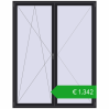 Pricing Tilt-and-Turn 1800x2300 mm REHAU ENERGY-SAVING SYNEGO MD BLACK_ULTI-MATT two-sided. Price: 1342,36 €