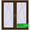Pricing Tilt-and-Turn 1230x1340 mm REHAU ENERGY-SAVING SYNEGO MD DARK_OAK two-sided. Price: 555,59 €