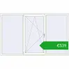 Pricing Tilt-and-Turn 2400x1500 mm REHAU OPTIMUM EURO-DESIGN 70 RAL 9016 Traffic white two-sided. Price: 539,26 €