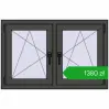 Pricing Tilt-and-Turn 1050x680 mm REHAU ENERGY-SAVING SYNEGO MD BASALT_GREY two-sided. Price: 1379,78 zł