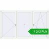 Pricing Tilt-and-Turn 2700x1600 mm REHAU ENERGY-SAVING SYNEGO MD RAL 9016 Traffic white two-sided. Price: 4 241.69 PLN