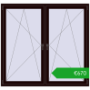 Ustalenie cen Okna skrzydłowe 1710x1600 mm REHAU ENERGY-SAVING SYNEGO MD CHOCOLATE_BROWN dwustronny. Cena: 670,35 €