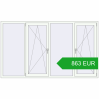 Pricing Tilt-and-Turn 2400x1400 mm REHAU ENERGY-SAVING SYNEGO MD RAL 9016 Traffic white two-sided. Price: 863.45 EUR