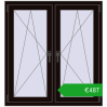 Ustalenie cen Okna skrzydłowe 1095x1175 mm REHAU ENERGY-SAVING SYNEGO MD BLACK_BROWN dwustronny. Cena: 486,73 €