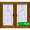 Pricing Okna skrzydłowe 1140x1025 mm REHAU ENERGY-SAVING SYNEGO MD GOLDEN OAK dwustronny. Price: 2112,41 zł