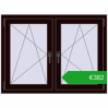 Pricing Tilt-and-Turn 1155x860 mm REHAU ENERGY-SAVING SYNEGO MD CHOCOLATE_BROWN two-sided. Price: 381,74 €