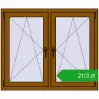 Pricing Tilt-and-Turn 1185x995 mm REHAU ENERGY-SAVING SYNEGO MD GOLDEN OAK two-sided. Price: 2113,18 zł
