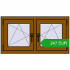 Ustalenie cen Okna skrzydłowe 990x530 mm REHAU OPTIMUM EURO-DESIGN 70 GOLDEN OAK dwustronny. Cena: 247.15 EUR