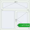 Pricing Tilt-and-Turn 1300x1300 mm REHAU OPTIMUM EURO-DESIGN 70 RAL 9016 Traffic white two-sided. Price: 1 477.14 PLN