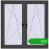 Ustalenie cen Okna skrzydłowe 1350x1370 mm REHAU ENERGY-SAVING SYNEGO MD BASALT_GREY dwustronny. Cena: 531,16 €