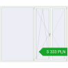 Pricing Tilt-and-Turn 2640x2200 mm REHAU ENERGY-SAVING SYNEGO MD RAL 9016 Traffic white two-sided. Price: 5 332.65 PLN