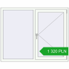 Pricing Tilt-and-Turn 1460x1160 mm REHAU OPTIMUM EURO-DESIGN 70 RAL 9016 Traffic white two-sided. Price: 1 319.71 PLN