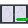 Pricing Tilt-and-Turn 1770x1235 mm REHAU ENERGY-SAVING SYNEGO MD ANTHRACITE_GREY_STRUKTURAL two-sided. Price: 642,25 €