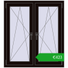 Ustalenie cen Okna skrzydłowe 1020x1130 mm REHAU ENERGY-SAVING SYNEGO MD BLACK_BROWN dwustronny. Cena: 422,95 €