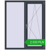 Pricing Tilt-and-Turn 1200x1450 mm REHAU OPTIMUM EURO-DESIGN 70 ANTHRACITE_GREY_STRUKTURAL two-sided. Price: 2 033.39 PLN