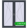 Pricing Tilt-and-Turn 1300x1500 mm REHAU OPTIMUM EURO-DESIGN 70 ANTHRACITE_GREY_STRUKTURAL two-sided. Price: 2 843.56 PLN