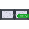 Pricing Tilt-and-Turn 1500x600 mm REHAU OPTIMUM EURO-DESIGN 70 ANTHRACITE_GREY_STRUKTURAL two-sided. Price: 1 794.14 PLN