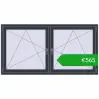 Ustalenie cen Okna skrzydłowe 1830x950 mm REHAU ENERGY-SAVING SYNEGO MD ANTHRACITE_GREY_STRUKTURAL dwustronny. Cena: 565,45 €