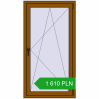 Pricing Tilt-and-Turn 800x1500 mm REHAU OPTIMUM EURO-DESIGN 70 GOLDEN OAK two-sided. Price: 1 609.9 PLN