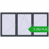 Pricing Tilt-and-Turn 3000x1500 mm REHAU OPTIMUM EURO-DESIGN 70 ANTHRACITE_GREY_STRUKTURAL two-sided. Price: 5 202.4 PLN