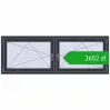 Ustalenie cen Okna rozwierne 1840x650 mm REHAU ENERGY-SAVING SYNEGO MD ANTHRACITE_GREY_STRUKTURAL dwustronny. Cena: 2652,13 zł
