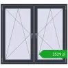 Pricing Tilt-and-Turn 1455x1310 mm REHAU ENERGY-SAVING SYNEGO MD ANTHRACITE_GREY_STRUKTURAL two-sided. Price: 2528,84 zł