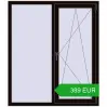 Pricing Tilt-and-Turn 1300x1500 mm REHAU OPTIMUM EURO-DESIGN 70 BLACK_BROWN two-sided. Price: 389 EUR