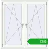Pricing Tilt-and-Turn 1290x1340 mm REHAU ENERGY-SAVING SYNEGO MD RAL 9016 Traffic white two-sided. Price: 385,26 €