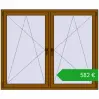 Ustalenie cen Okna skrzydłowe 1700x1400 mm REHAU OPTIMUM EURO-DESIGN 70 GOLDEN OAK dwustronny. Cena: 581,64 €