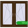 Pricing Tilt-and-Turn 1095x1040 mm REHAU ENERGY-SAVING SYNEGO MD DARK_OAK two-sided. Price: 1948,92 zł
