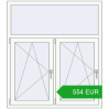 Pricing Tilt-and-Turn 1260x1420 mm REHAU ARTEVO RAL 9016 Traffic white two-sided. Price: 554 EUR