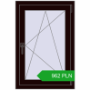 Pricing Tilt-and-Turn 630x940 mm REHAU OPTIMUM EURO-DESIGN 70 CHOCOLATE_BROWN two-sided. Price: 962.06 PLN