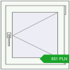 Pricing Tilt-and-Turn 600x600 mm REHAU OPTIMUM EURO-DESIGN 70 RAL 9016 Traffic white two-sided. Price: 551.22 PLN