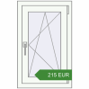 Ustalenie cen Okna skrzydłowe 500x800 mm KORSA OPTIMUM REHAU EURO 70. Cena: 215.36 EUR