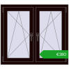 Ustalenie cen Okna skrzydłowe 1035x920 mm REHAU ENERGY-SAVING SYNEGO MD CHOCOLATE_BROWN dwustronny. Cena: 379,74 €